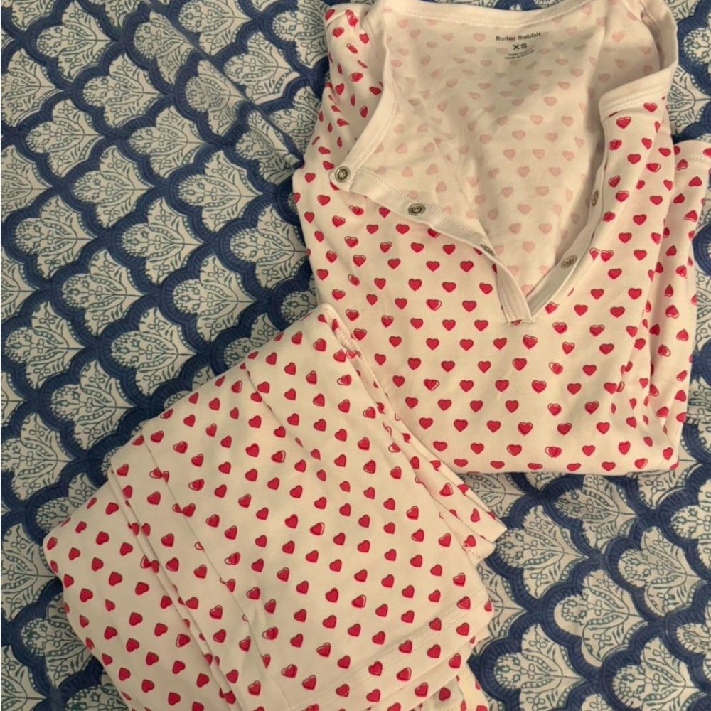 pink heart roller rabbit pjs